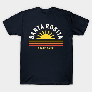 Santa Rosita State Park California Retro Vintage Stripes Sunset T-Shirt